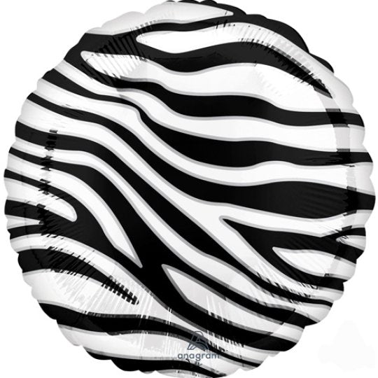 Zebra Print Foil Balloon - 18 Inch 