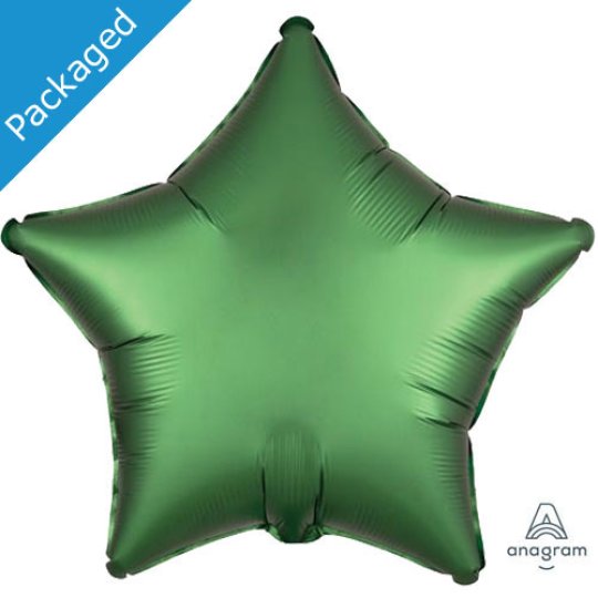 Emerald Satin Star Foil Balloon - 18 Inch 