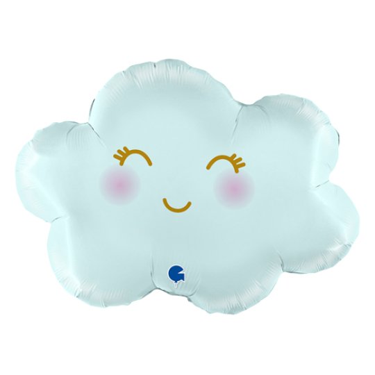24 Inch Pastel Blue Cloud Foil Balloon