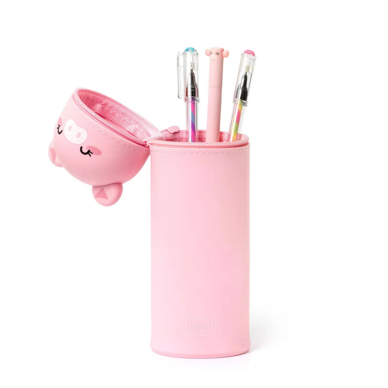 Legami Kawaii 2-In-1 Soft Silicone Pencil Case - Piggy