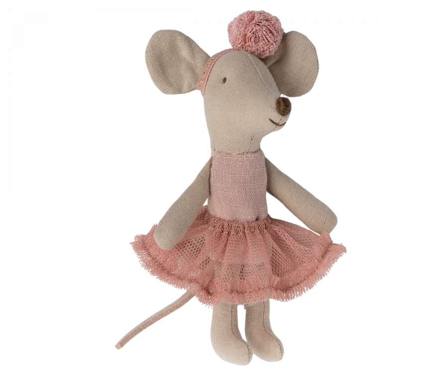 Maileg Ballerina Mouse Little Sister, Rose