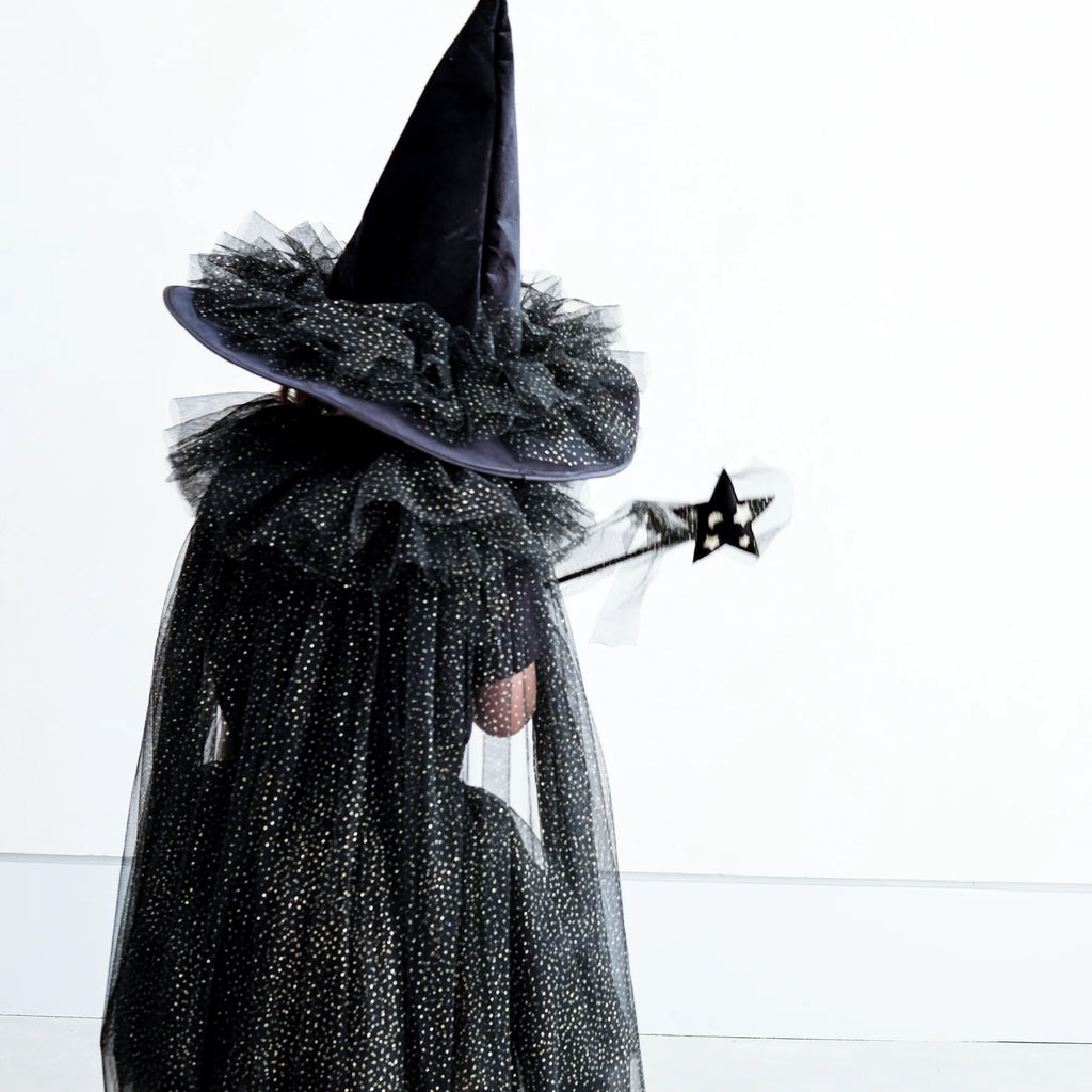 Mimi & Lula Esmerelda Witch Ruffle Hat Halloween
