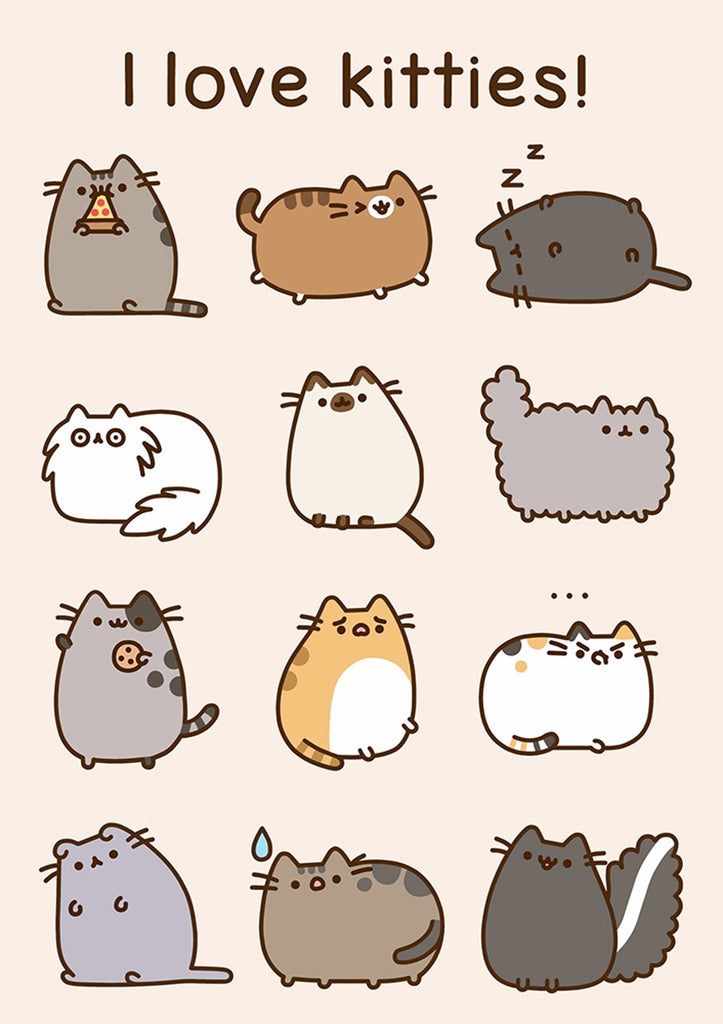 Pusheen I Love Kitties Card