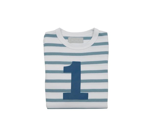 Bob & Blossom Breton Striped Number 1 T Shirt - Radish Loves