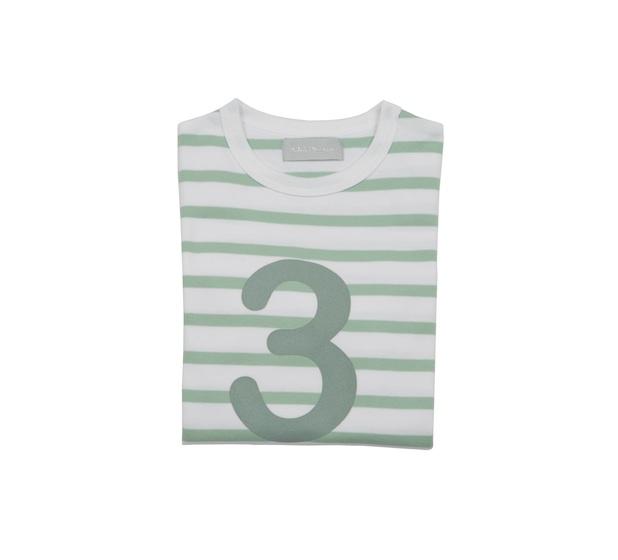 Bob & Blossom Breton Striped Number 3 T Shirt - Radish Loves