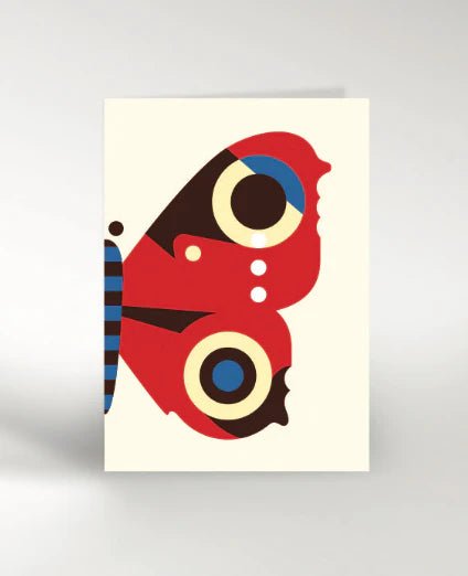 Dicky Bird Card Red Butterfly - Radish Loves