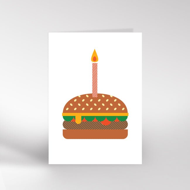 Dicky Bird Cards Burger - Radish Loves