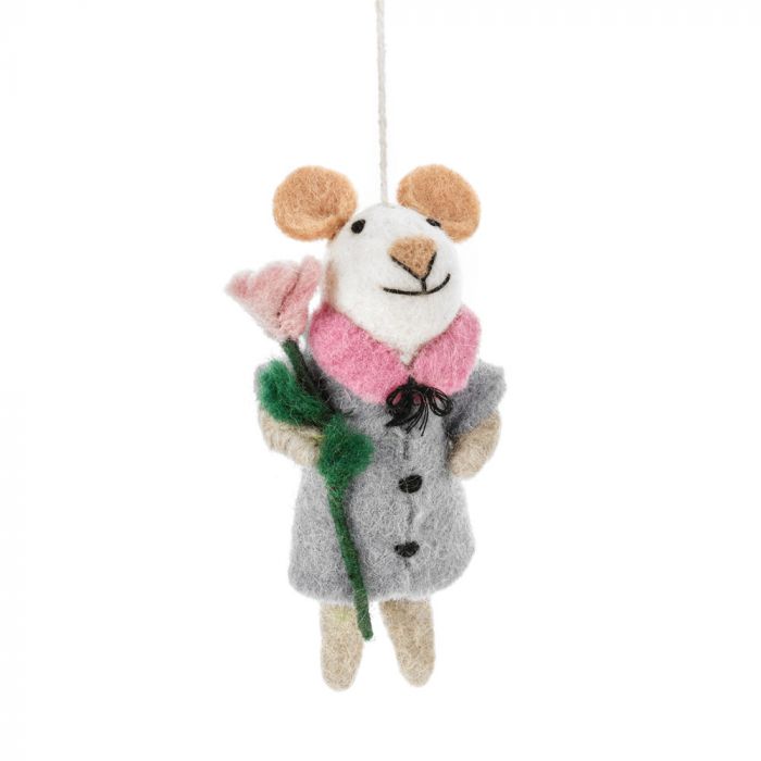 Felt So Good Handmade Felt Maisie Mouse Hanging Easter Decoration - Radish Loves