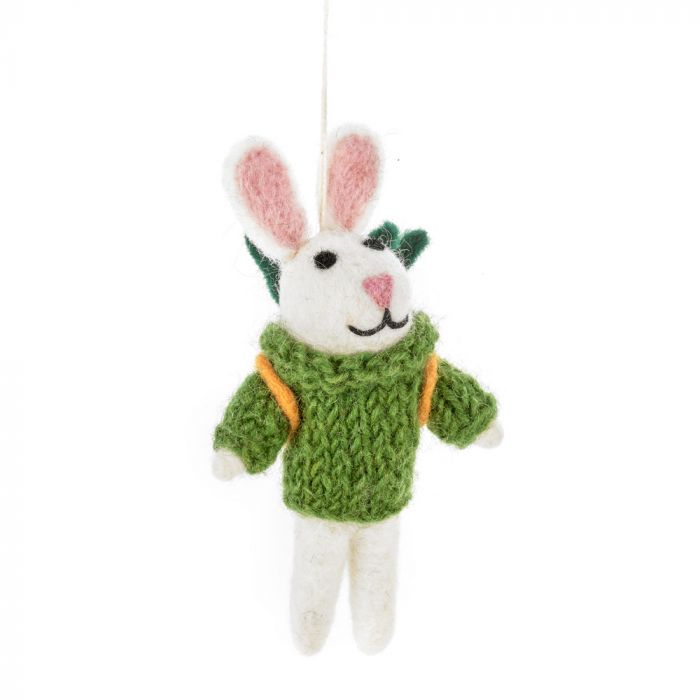 Felt So Good Handmade Felt Ronnie the Rabbit Hanging Easter Decoration - Radish Loves