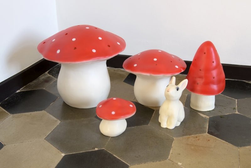 Heico Small Mushroom Lamp Red - Radish Loves
