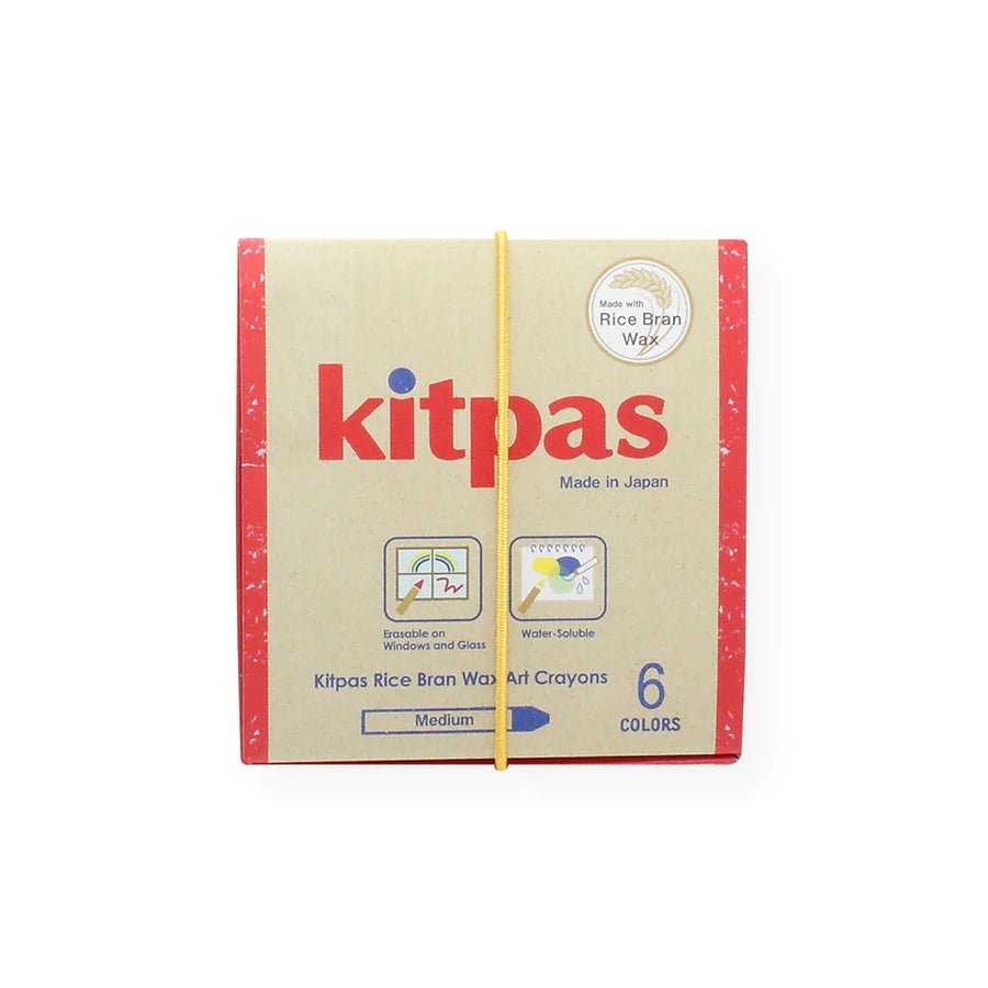 Kitpas Rice Wax Crayon Medium - 6 Colours - Radish Loves