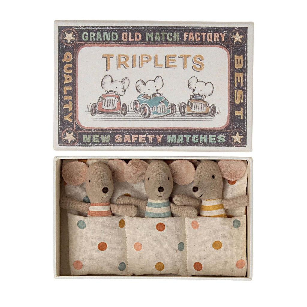 NEW Maileg Baby Mice Triplets In Matchbox - Radish Loves