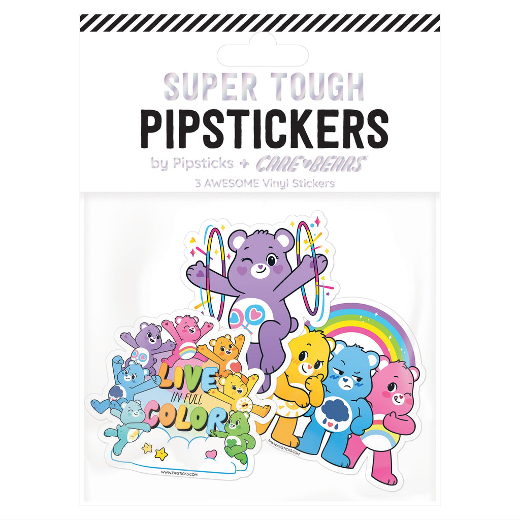 Pipsticks Care Bears Super Tough Vinyl Stickers - Radish Loves