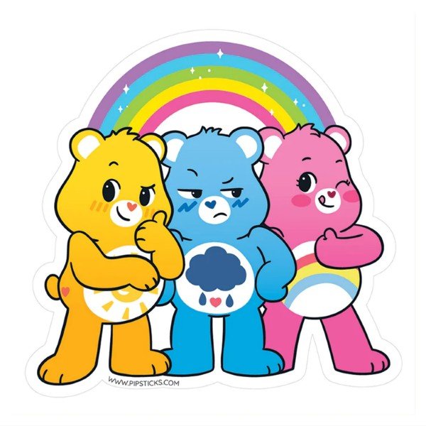Pipsticks Care Bears Trio Vinyl Sticker - Radish Loves