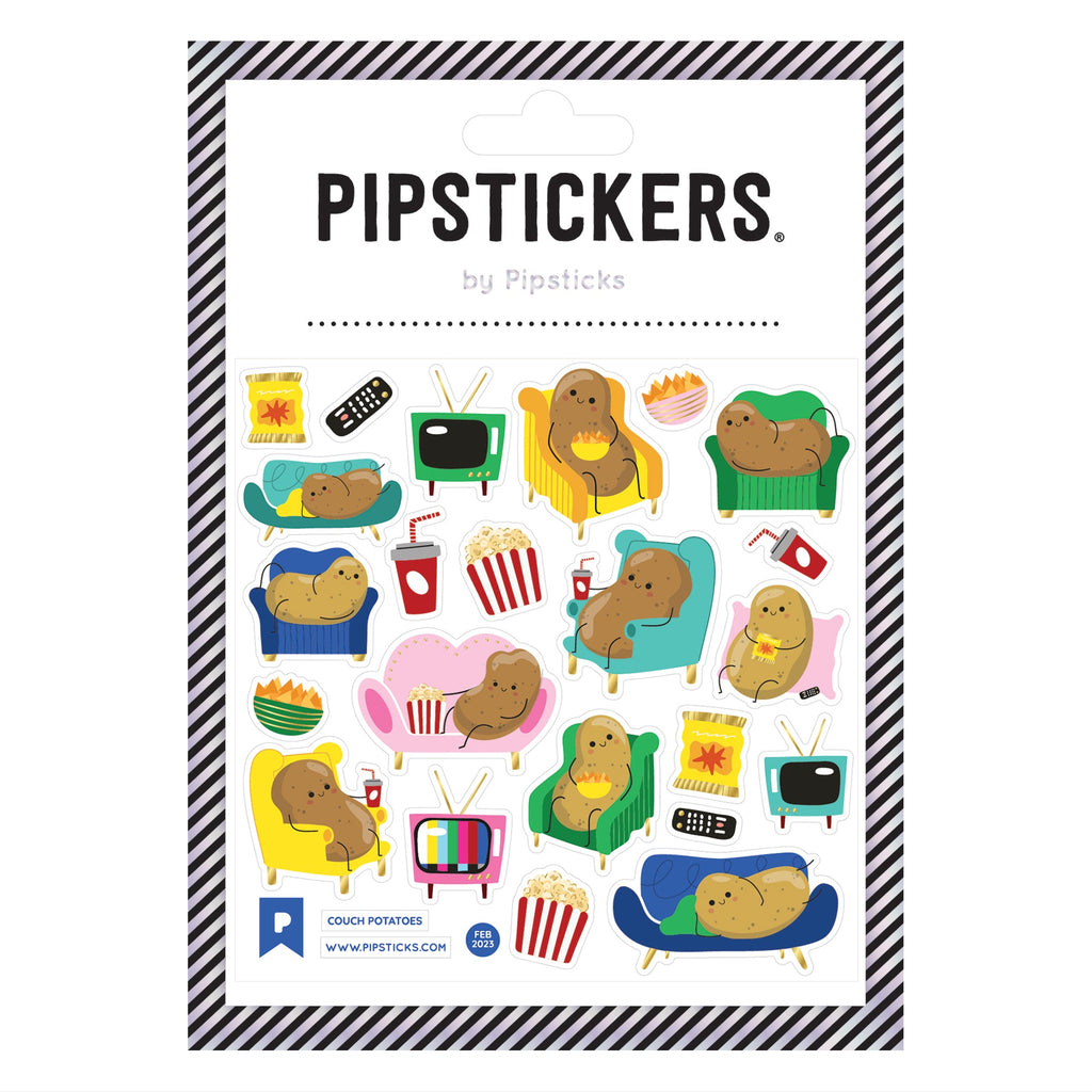 Pipsticks Couch Potatoes Stickers - Radish Loves