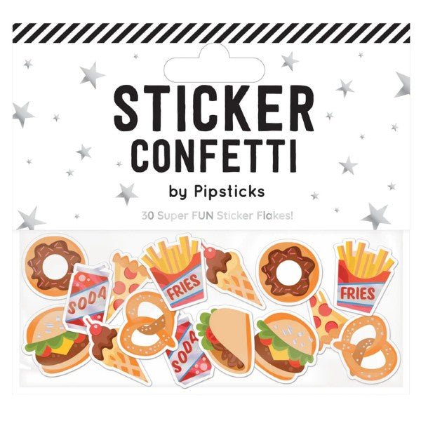 Pipsticks Running On Fastfood Sticker Confetti - Radish Loves