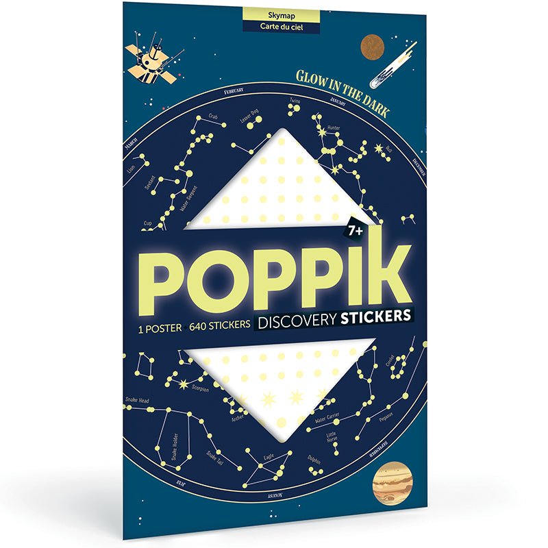 Poppik Discovery Sticker Poster - Skymap - Radish Loves