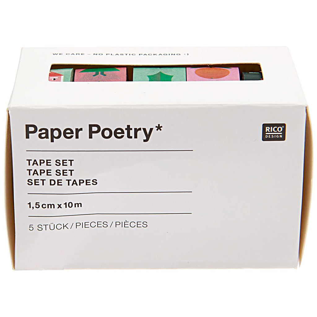 Rico Design Paper Poetry 5 Piece Merry Christmas Tape Set - Radish Loves