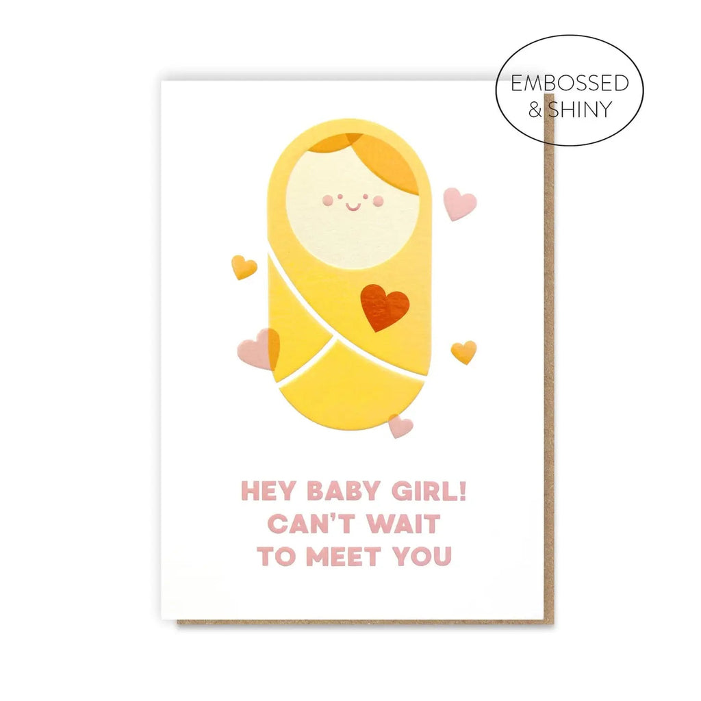 Stormy Knight Hey Baby Girl Card - Radish Loves