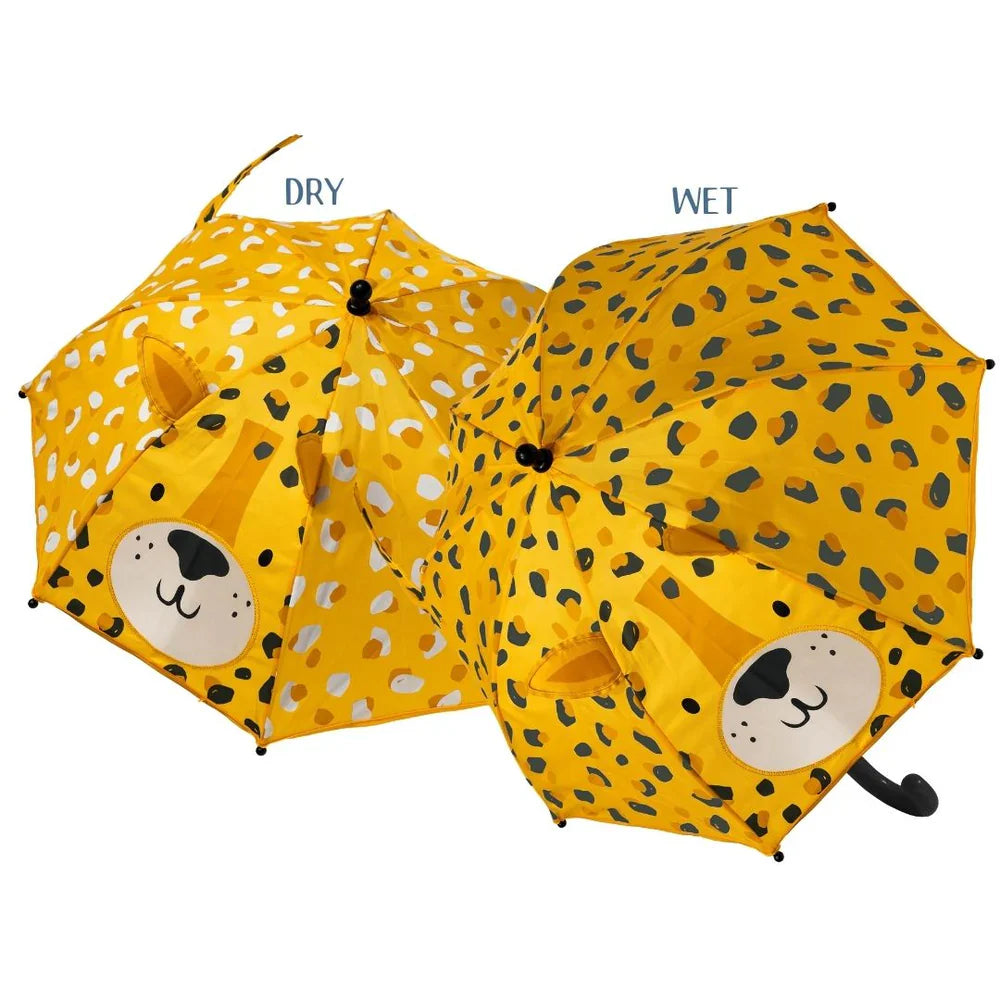3D Leopard print colour changing umbrella 