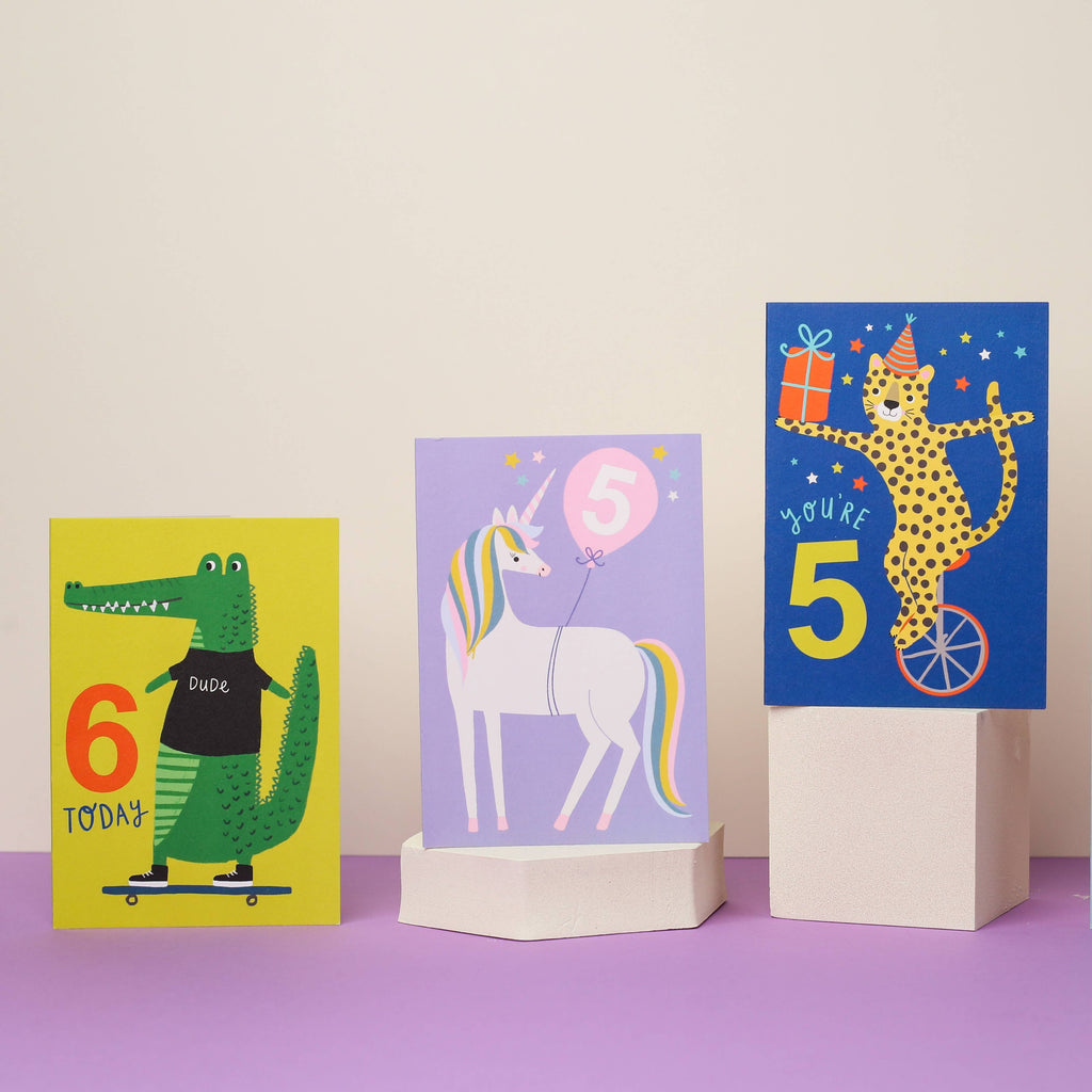 Mifkins - Age 6 Croc Kid's Birthday Card | Children’s Birthday Card