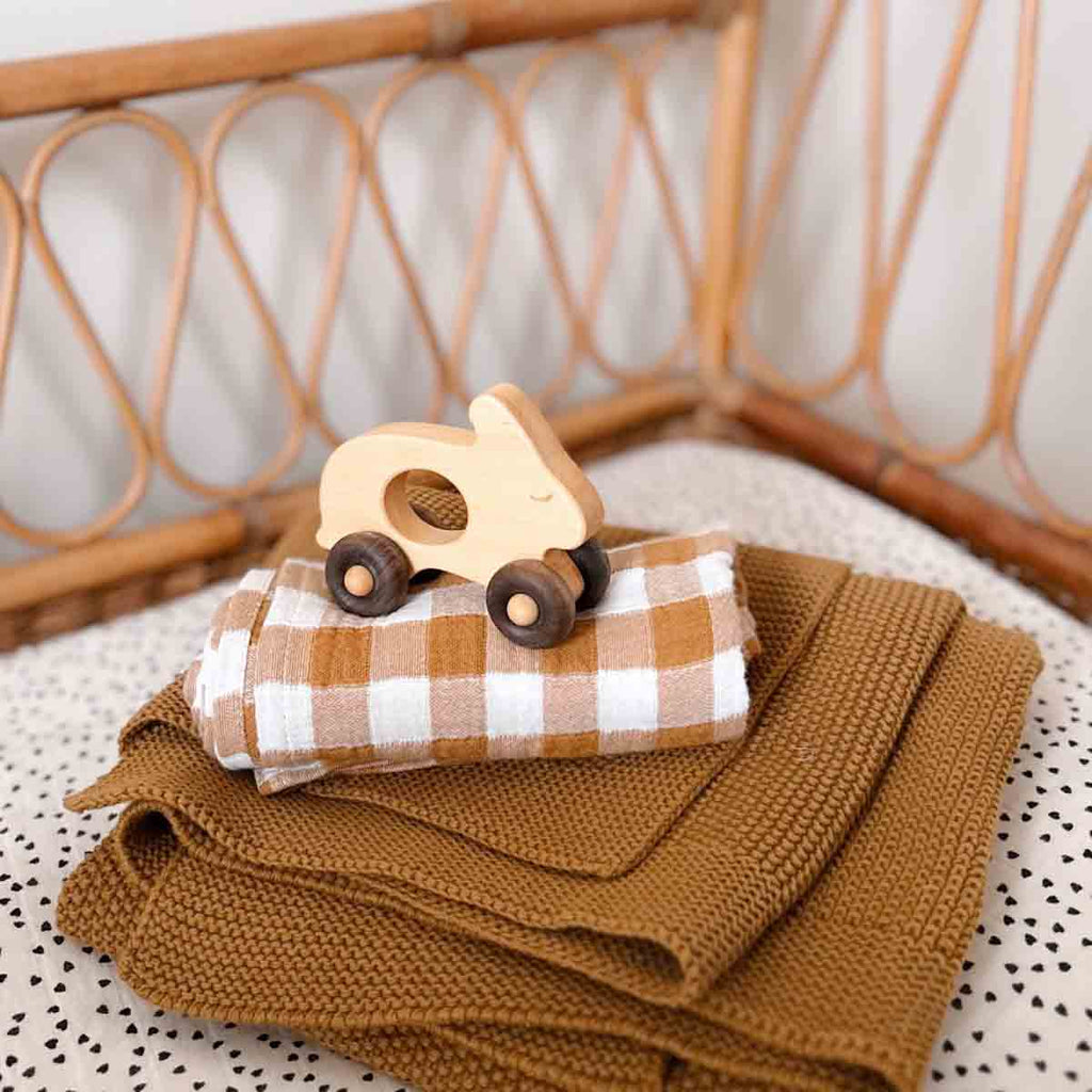 Rose in April - BIANCA SWADDLE VICHY CARAMEL