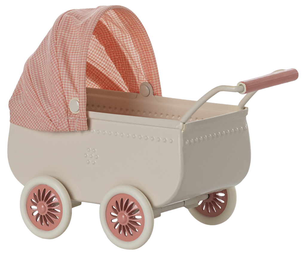 Maileg Mouse Pram - Coral