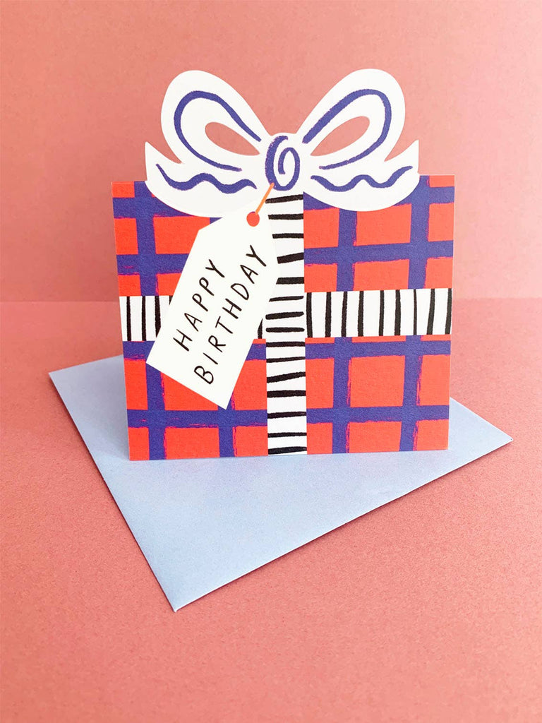 Kitty Kenda Papergoods - Birthday Bow Shaped Greeting Card - 4 colourways