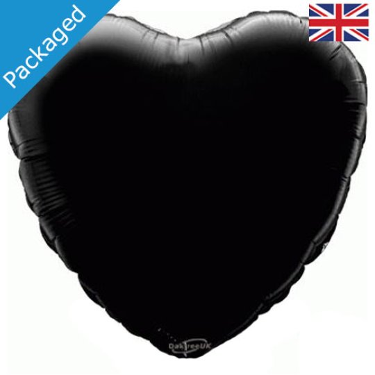 Black Heart Foil Balloon - 18 Inch 