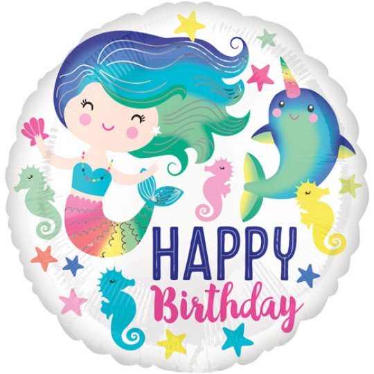 Happy Birthday Sea Life Foil Balloon - 18 Inch