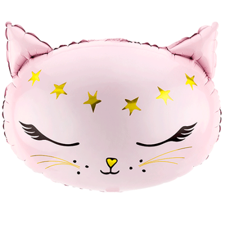 Cute Pink Kitten Foil Balloon - 19 Inch 