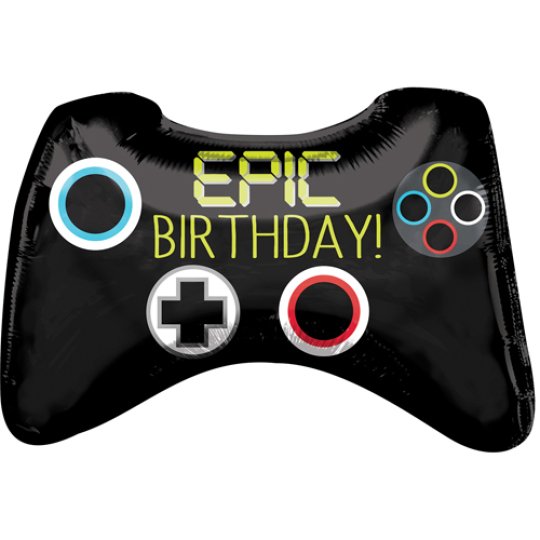 Epic Birthday Game Controller Foil Balloon - 28 Inch 