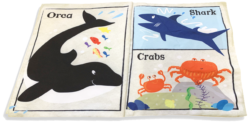 Jo & Nic's Crinkly Cloth Books - Nursery Times Crinkly Newspaper - Under the Sea