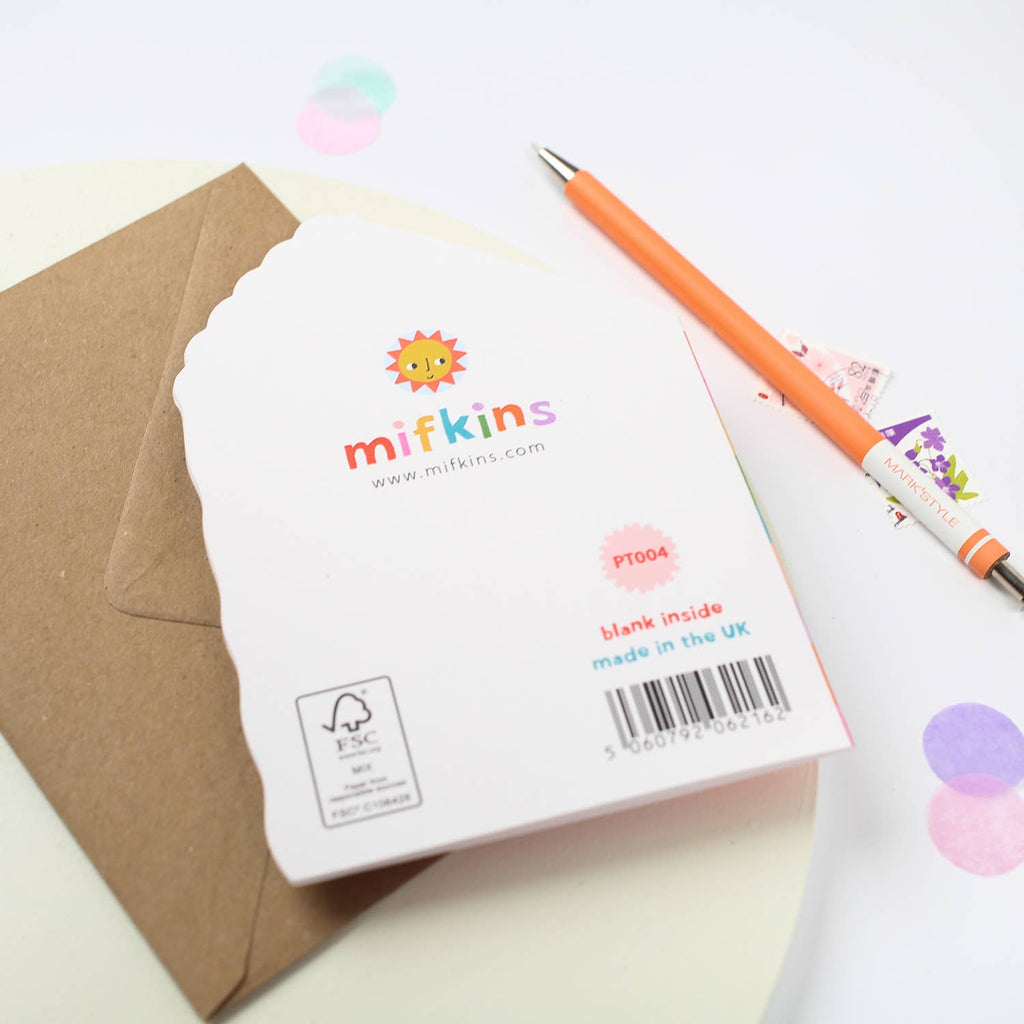 Mifkins - Cake Die Cut Birthday Card