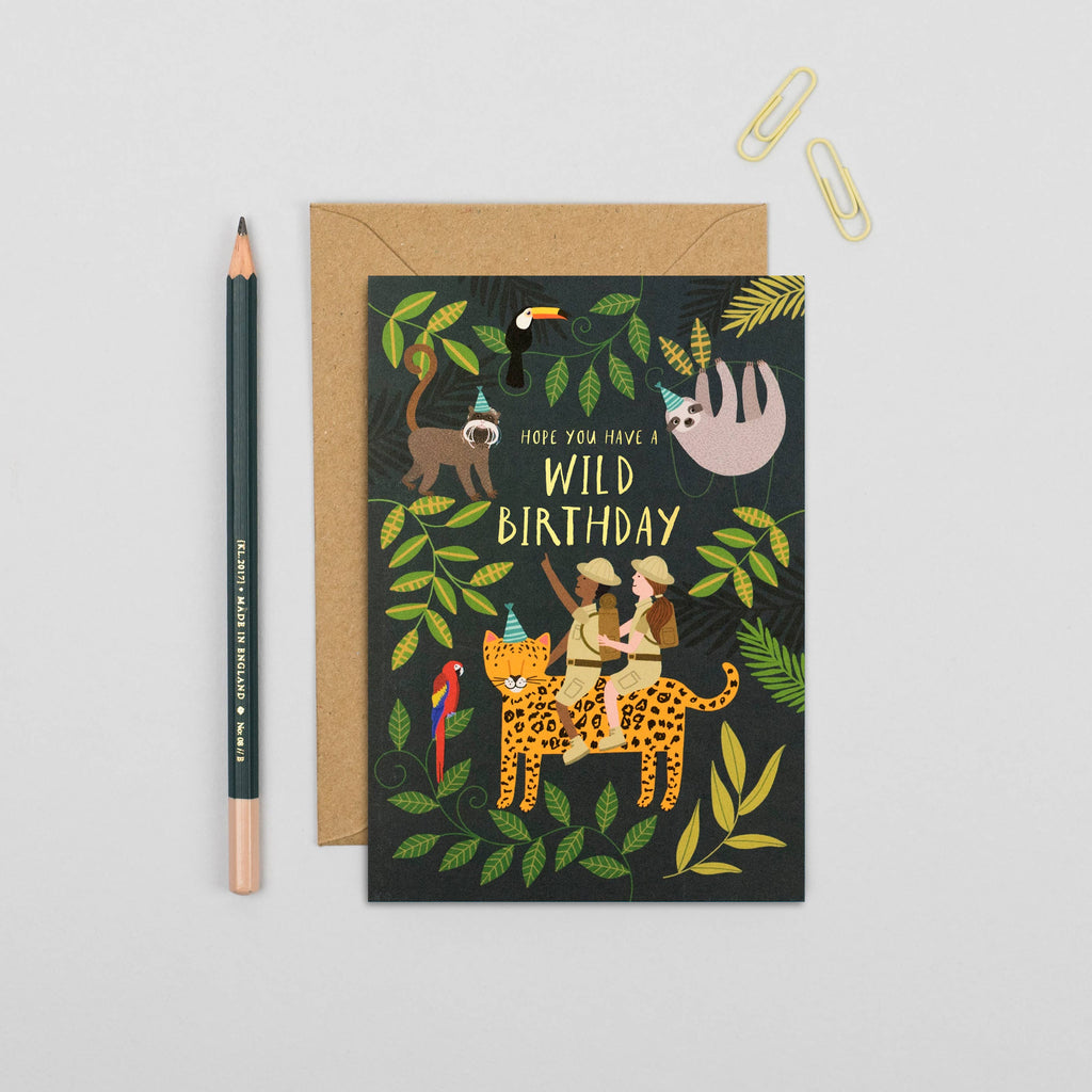Mifkins - Jungle Explorers Birthday Card | Fun Animal Kids Card