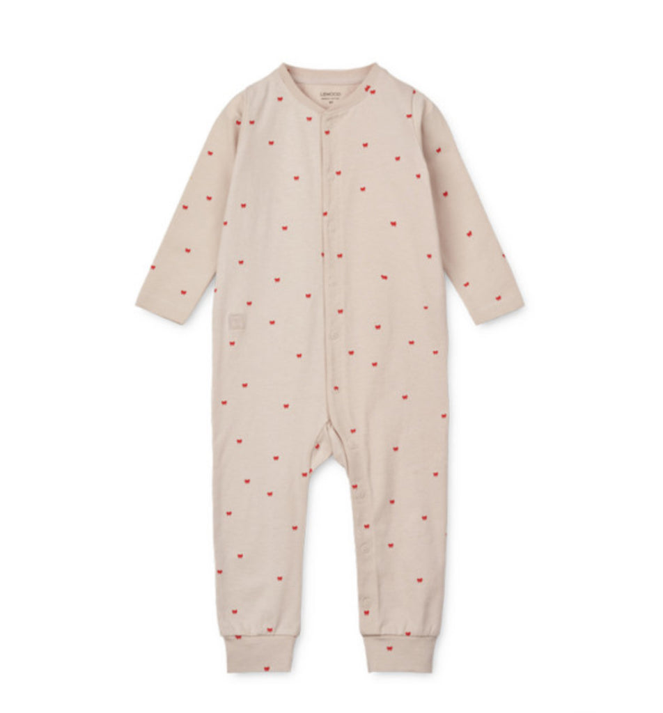 Liewood Birk Printed Pyjamas Jumpsuit - Holiday Bow/Sandy