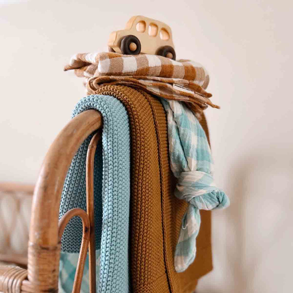 Rose in April - BIANCA SWADDLE VICHY CARAMEL