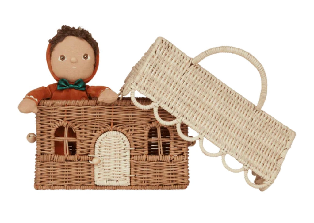 Olli Ella Rattan Gingerbread Casa Clutch