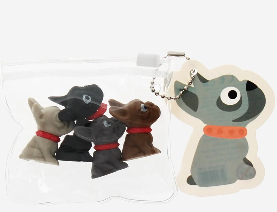 Rex London Dog Erasers - Set Of Four