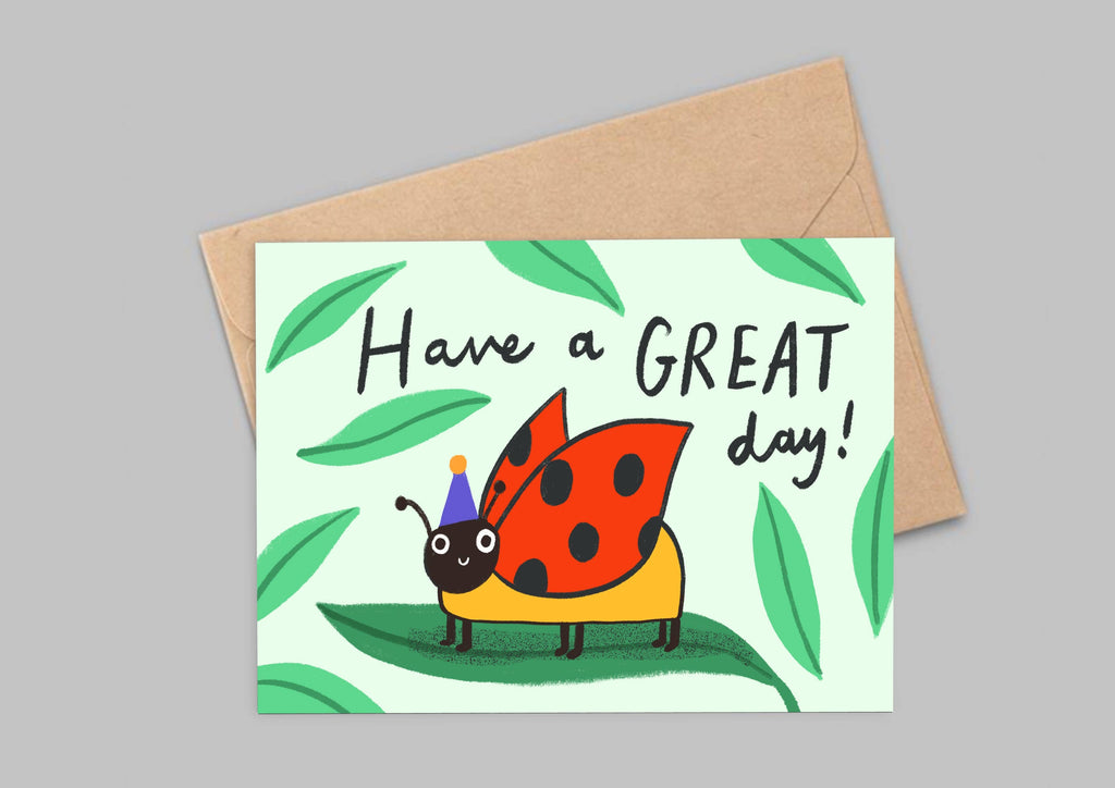 Kitty Kenda Papergoods - Have A Great Day Ladybird Greeting Card