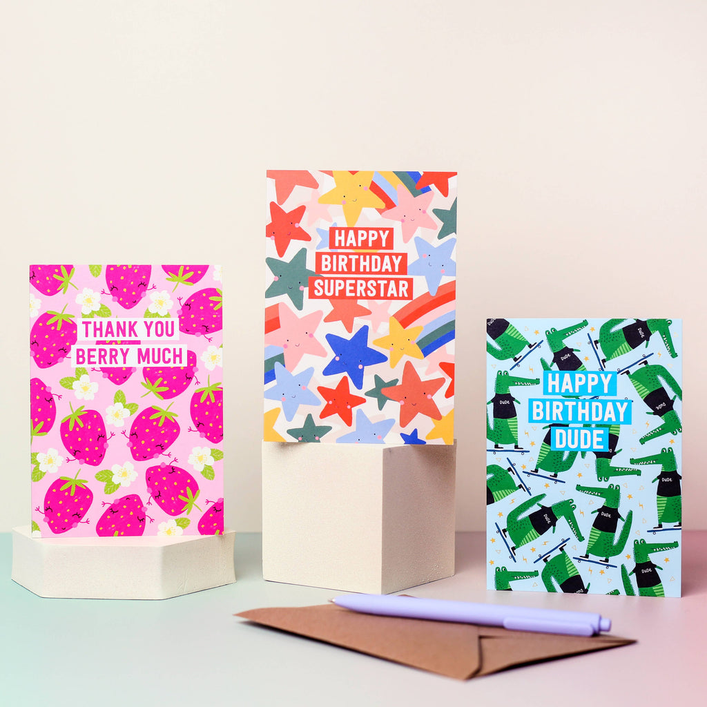 Mifkins - Superstar Birthday Card | Birthday Card for Kids