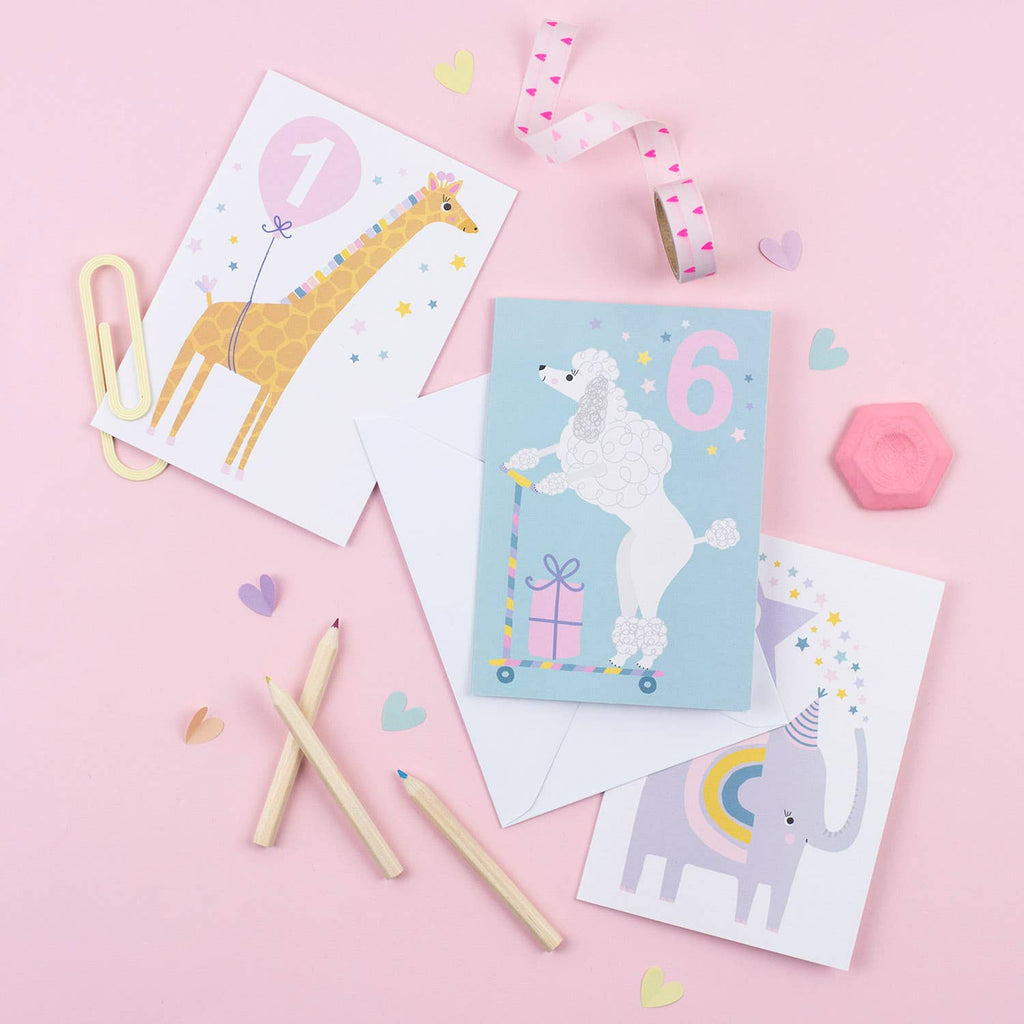 Mifkins - Age 2 Purple Kid's Birthday Card | Children’s Birthday Card