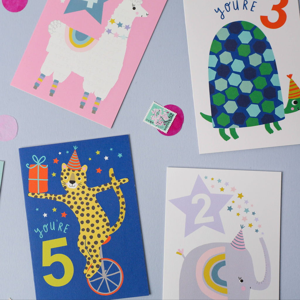 Mifkins - Age 2 Purple Kid's Birthday Card | Children’s Birthday Card