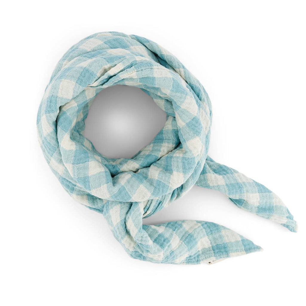 Rose in April - BIANCA SWADDLE VICHY CANAL BLUE