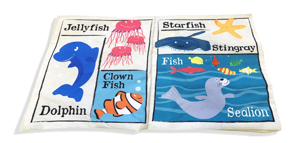 Jo & Nic's Crinkly Cloth Books - Nursery Times Crinkly Newspaper - Under the Sea