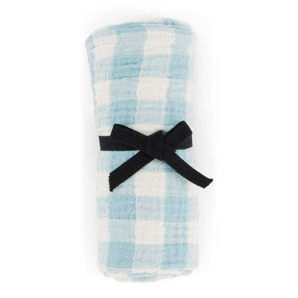 Rose in April - BIANCA SWADDLE VICHY CANAL BLUE