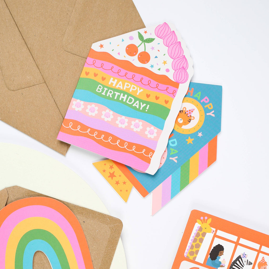 Mifkins - Cake Die Cut Birthday Card