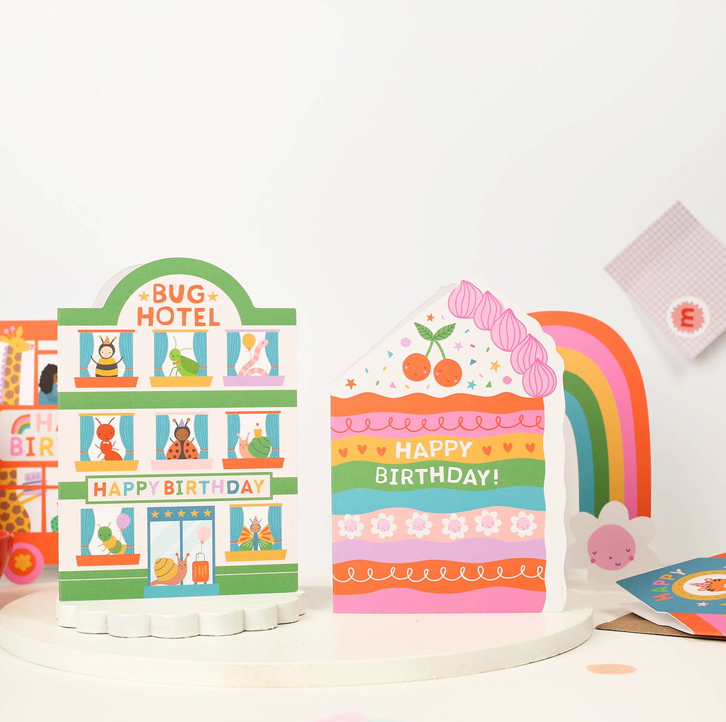 Mifkins - Cake Die Cut Birthday Card