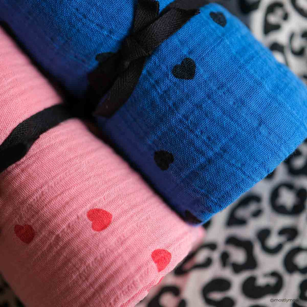 Rose in April - BIANCA SWADDLE HEART GREEK BLUE