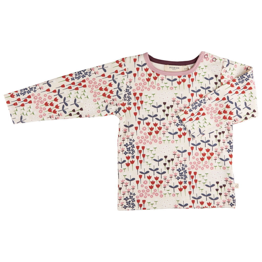 Pigeon T-shirt (AOP) Meadow, Ivory